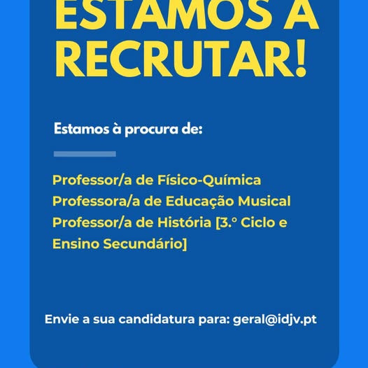 Estamos à procura de professores de excelência para fazer parte da nossa equipa.