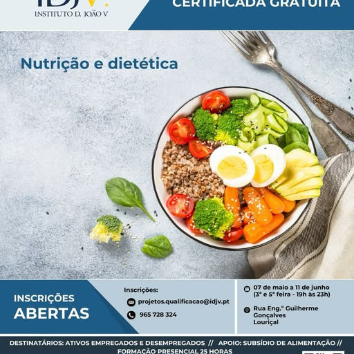 Nutrição e Dietética - Formação Modular Certificada Gratuita